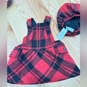 Banana Republic baby plaid dress and hat | 6-12 months